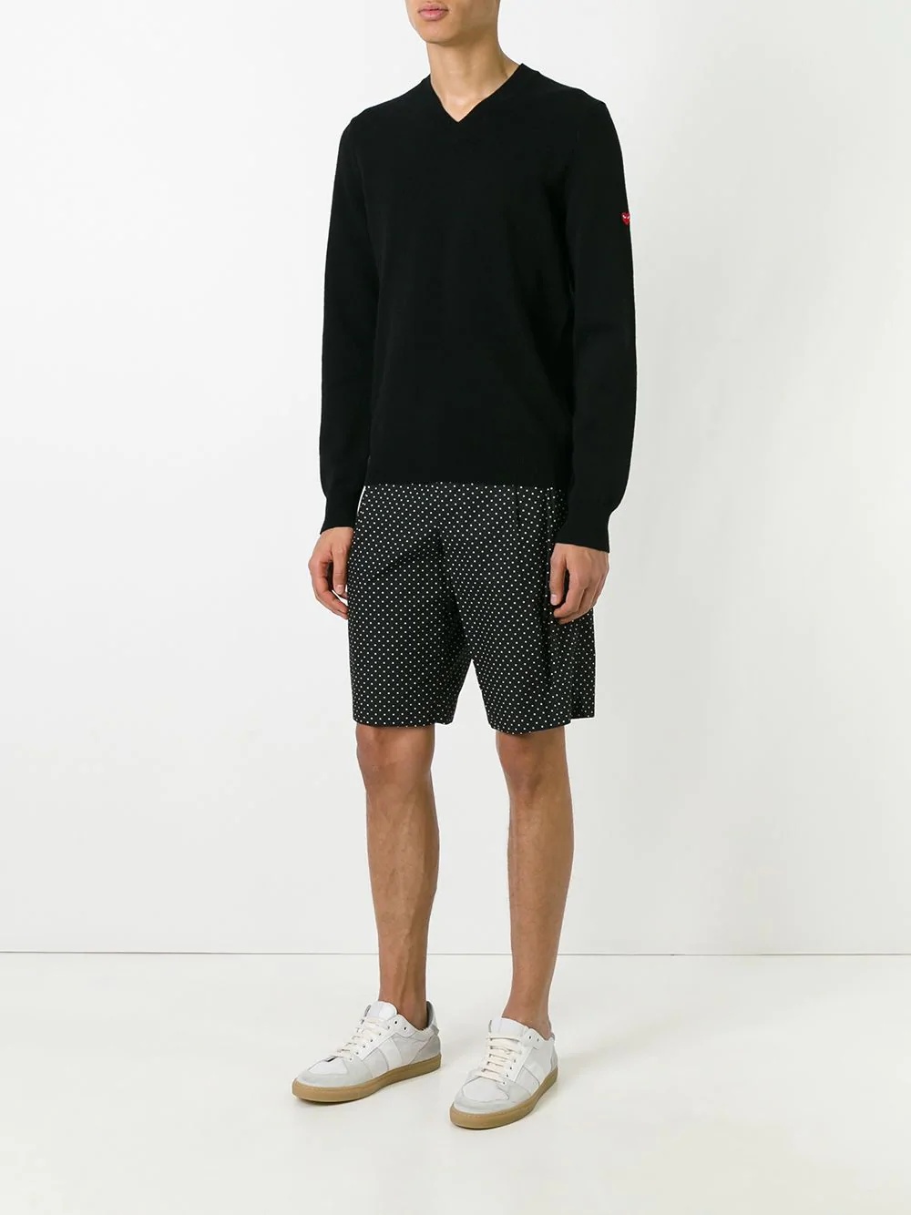 embroidered heart patch sweatshirt - 2