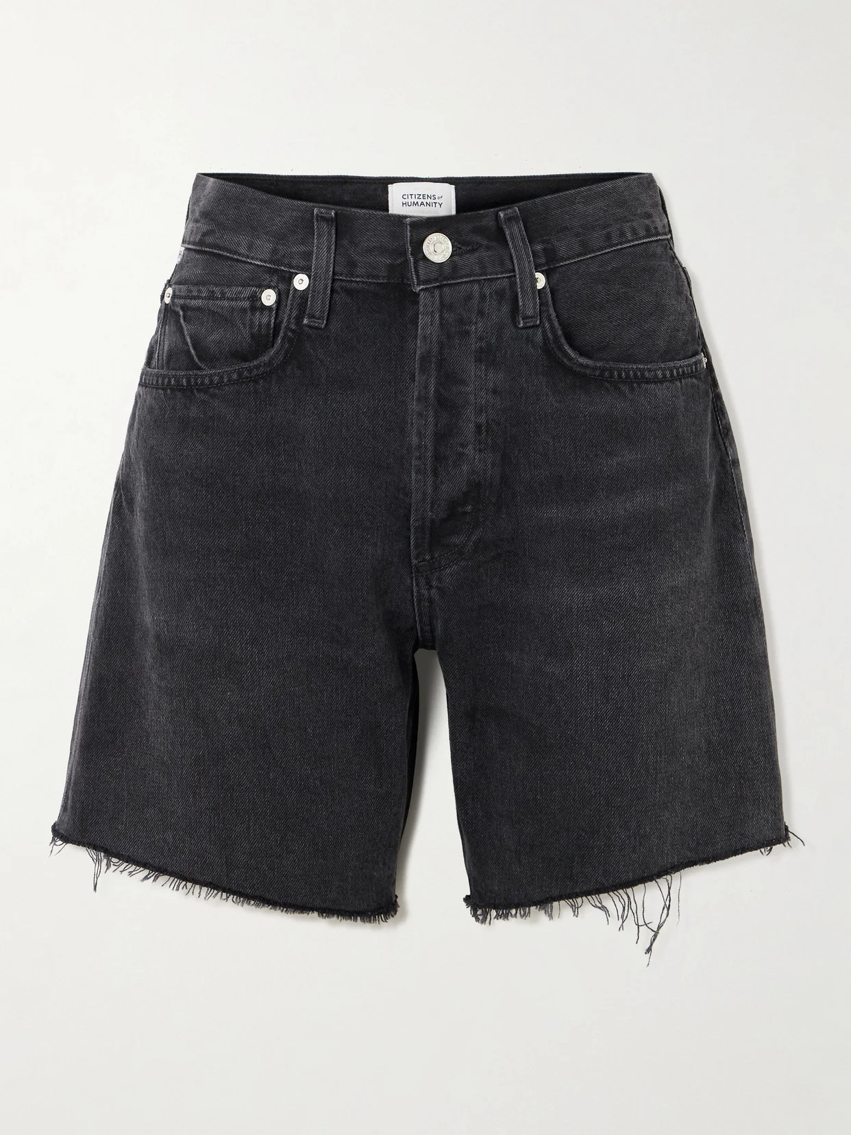 Marlow Frayed Denim Shorts - 1