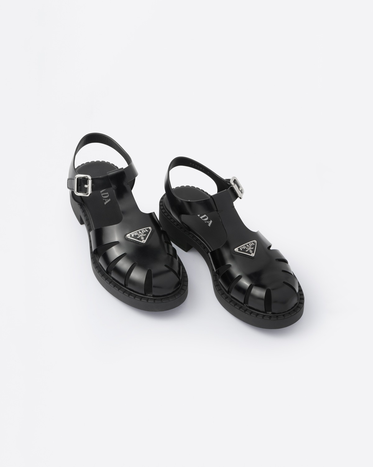 Prada Brushed leather fisherman sandals | prada | REVERSIBLE