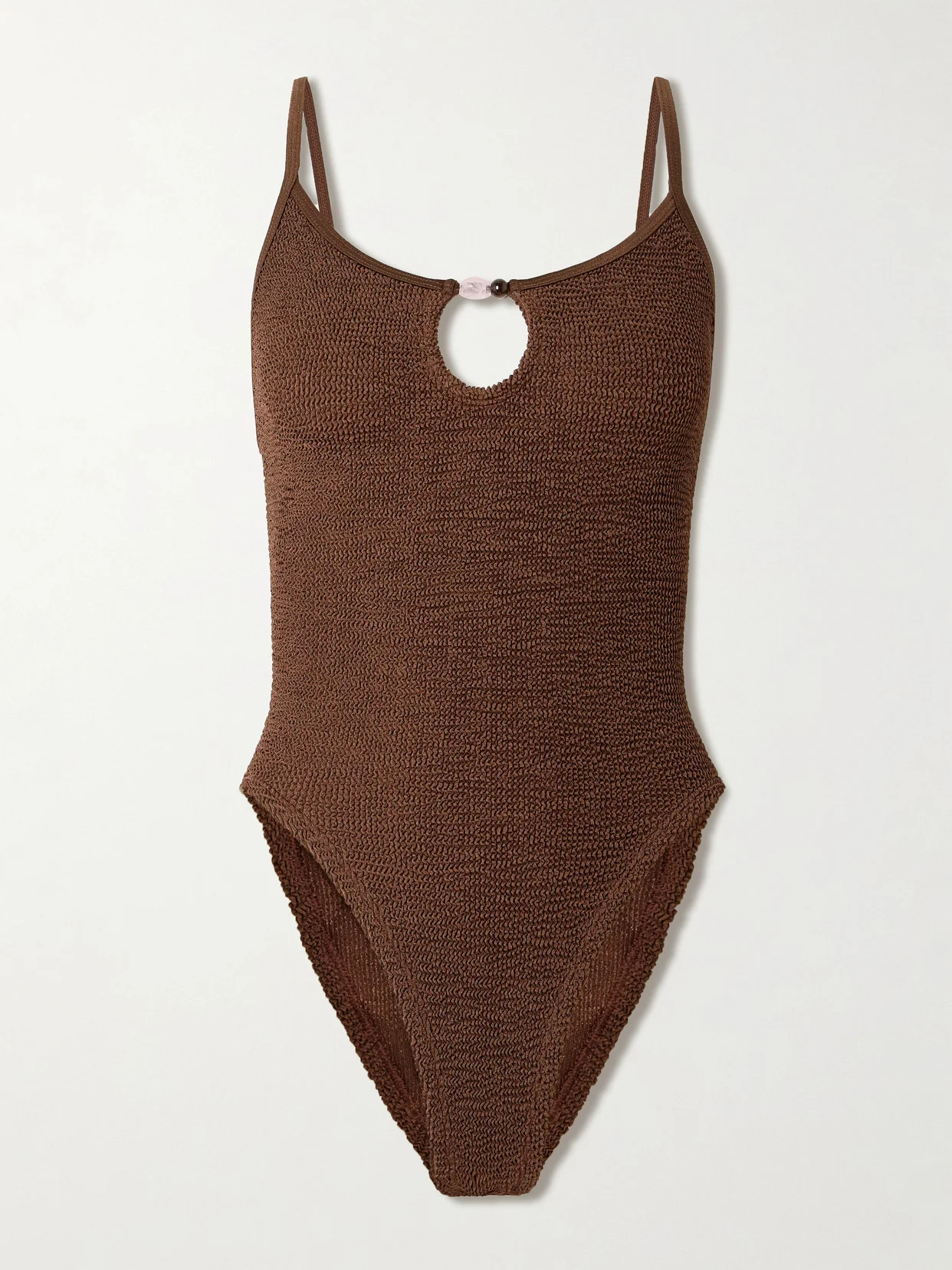 Mia Bead-embellished Cutout Original Crinkle Swimsuit - 1