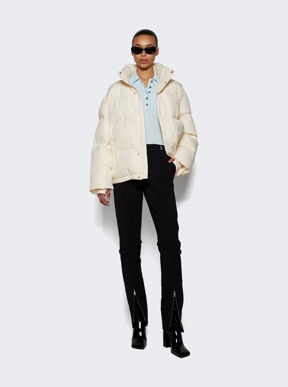 Rib Knit Polo Iceberg - 2