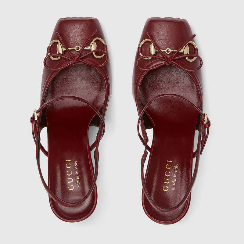 Women's Gucci Horsebit slingback pump 5