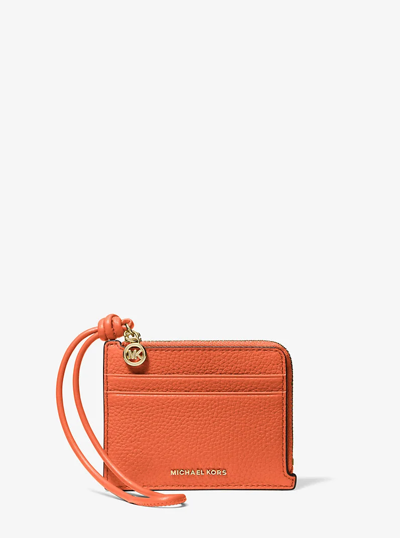 Jet Set Small Pebbled Leather Card Case Wristlet - 1