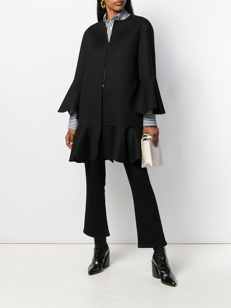 Valentino flared scalloped coat outlook