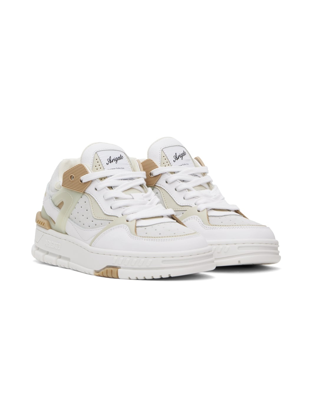 White & Taupe Astro Sneakers - 4