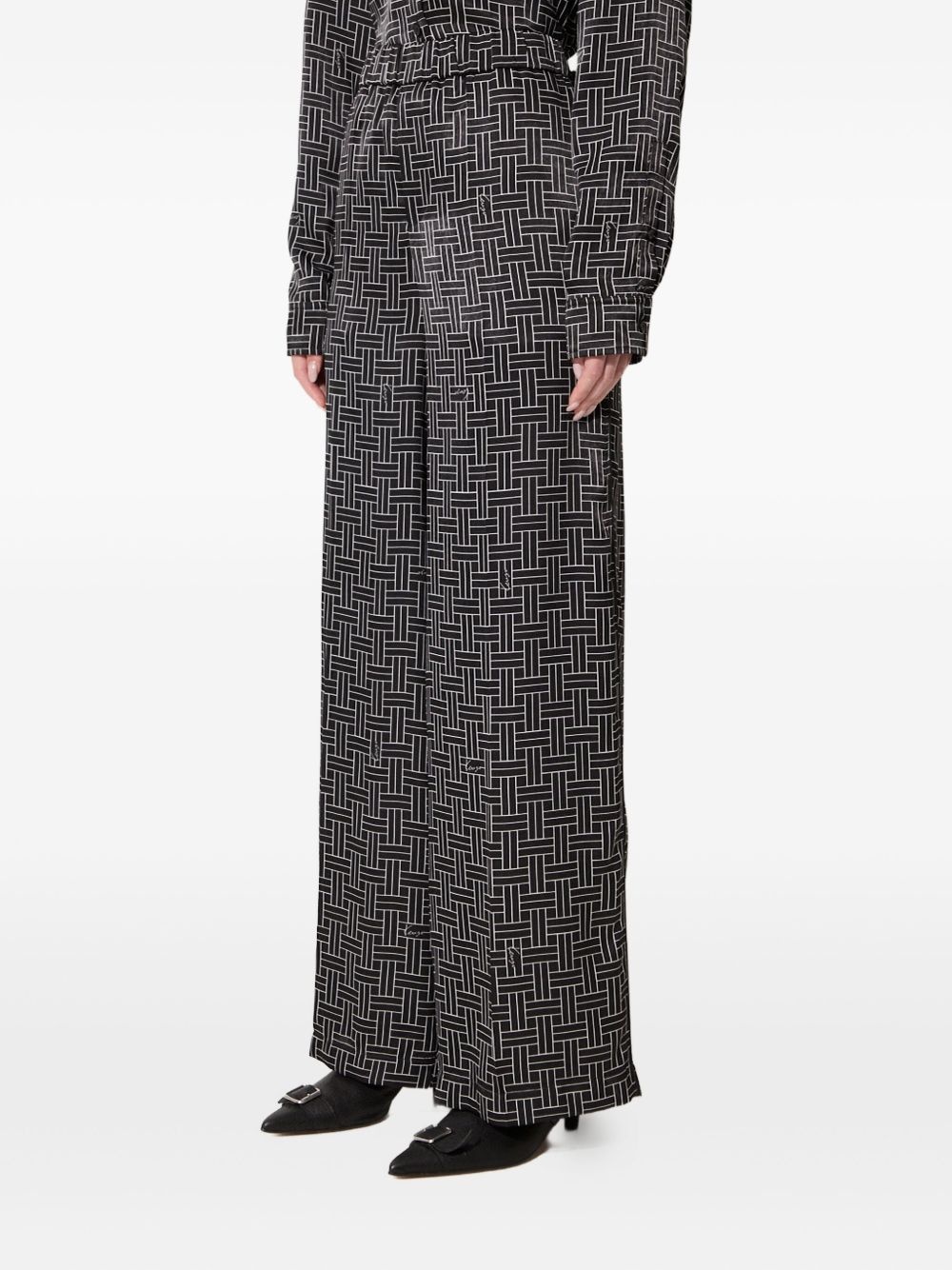 geometric-pattern trousers - 3