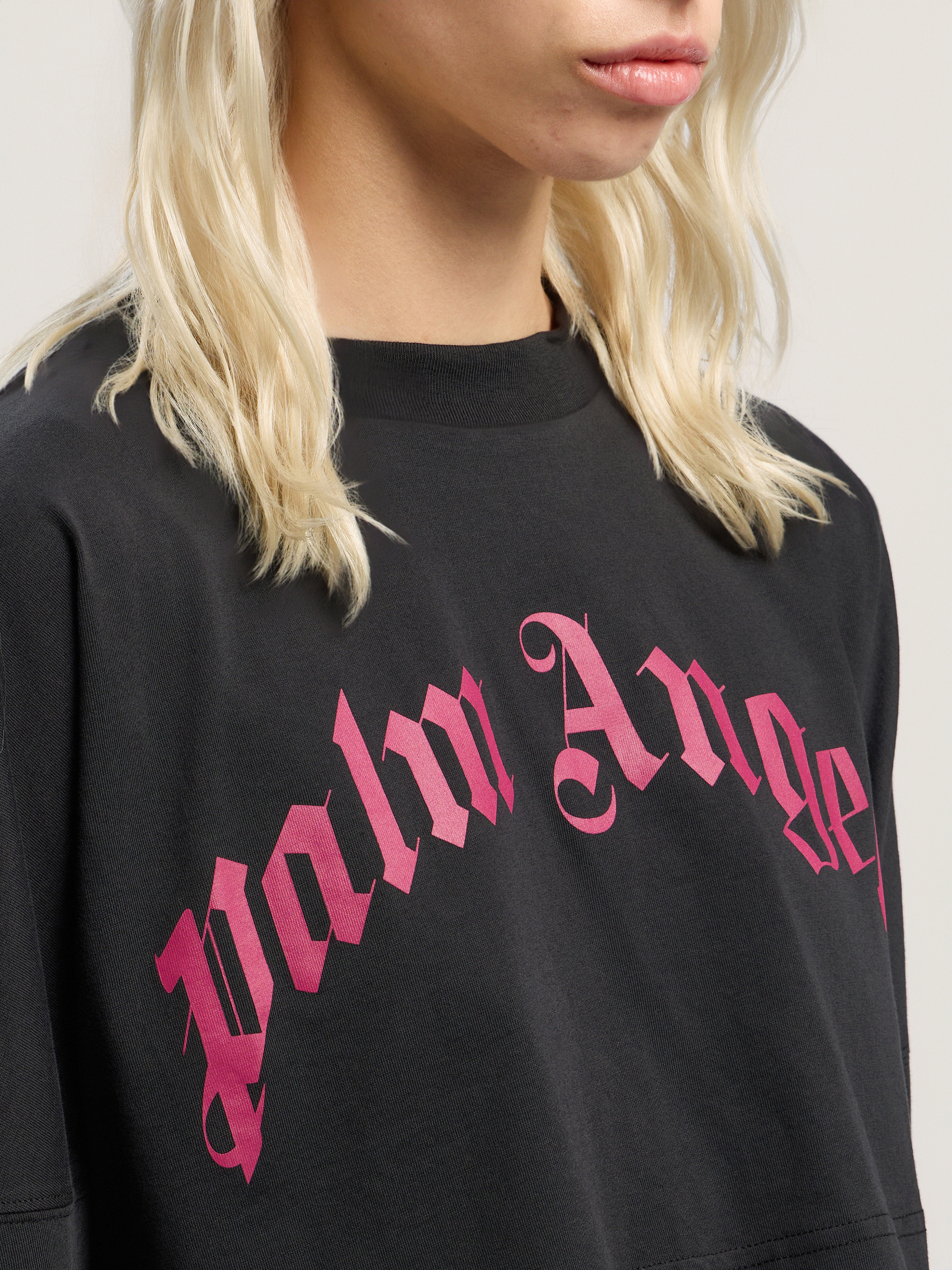 Curved Logo Crop Long Sleeve - 5