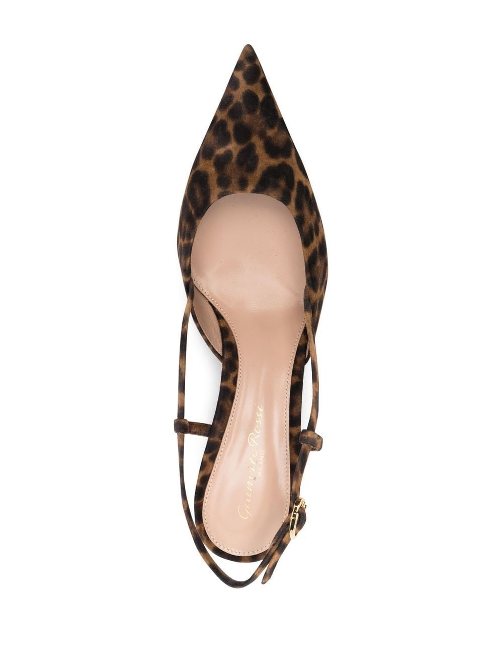 Ribbon leopard-print slingback pumps - 4