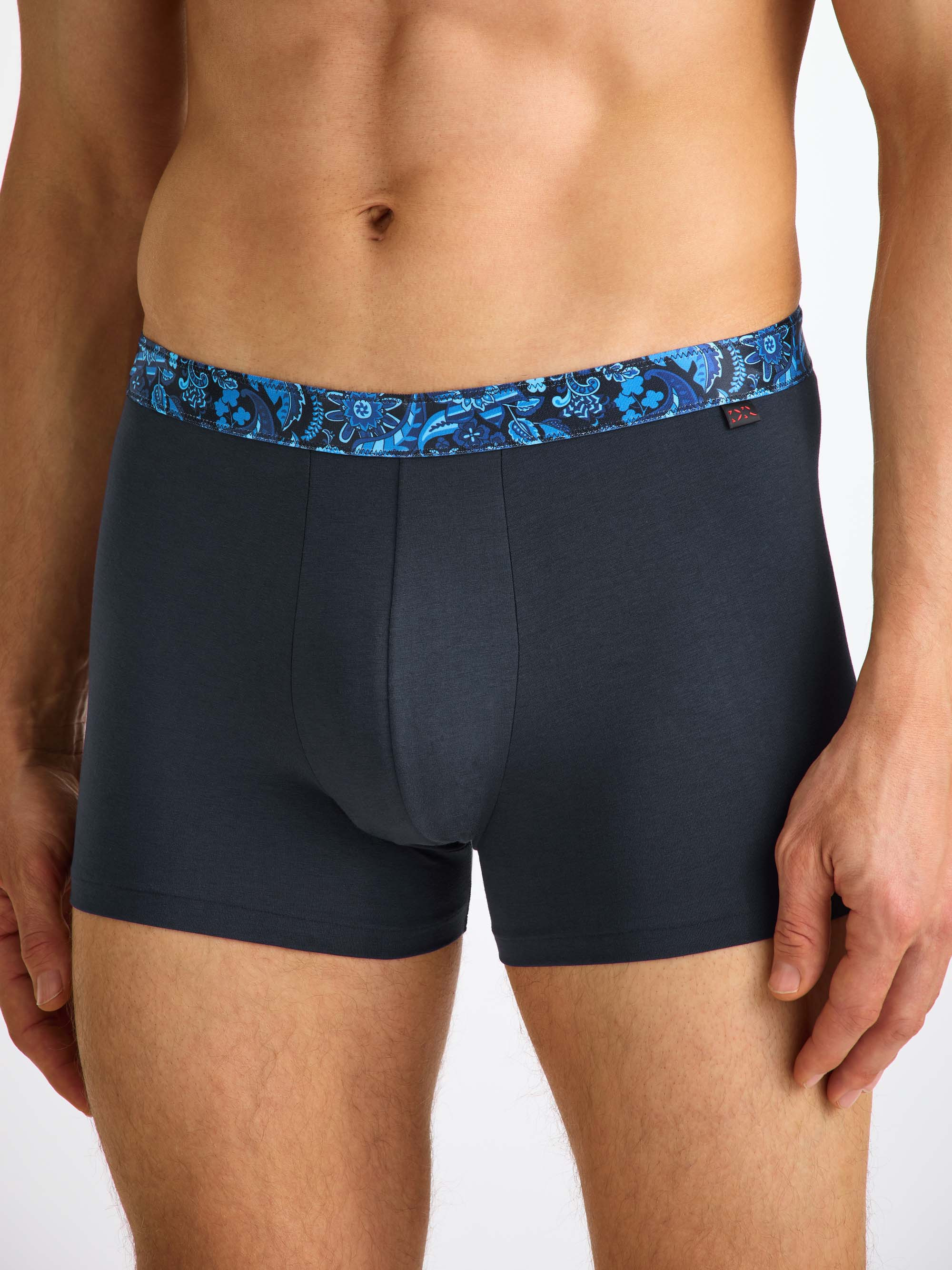 Men's Boxer Briefs Band 66 Pima Cotton Stretch Navy - 3