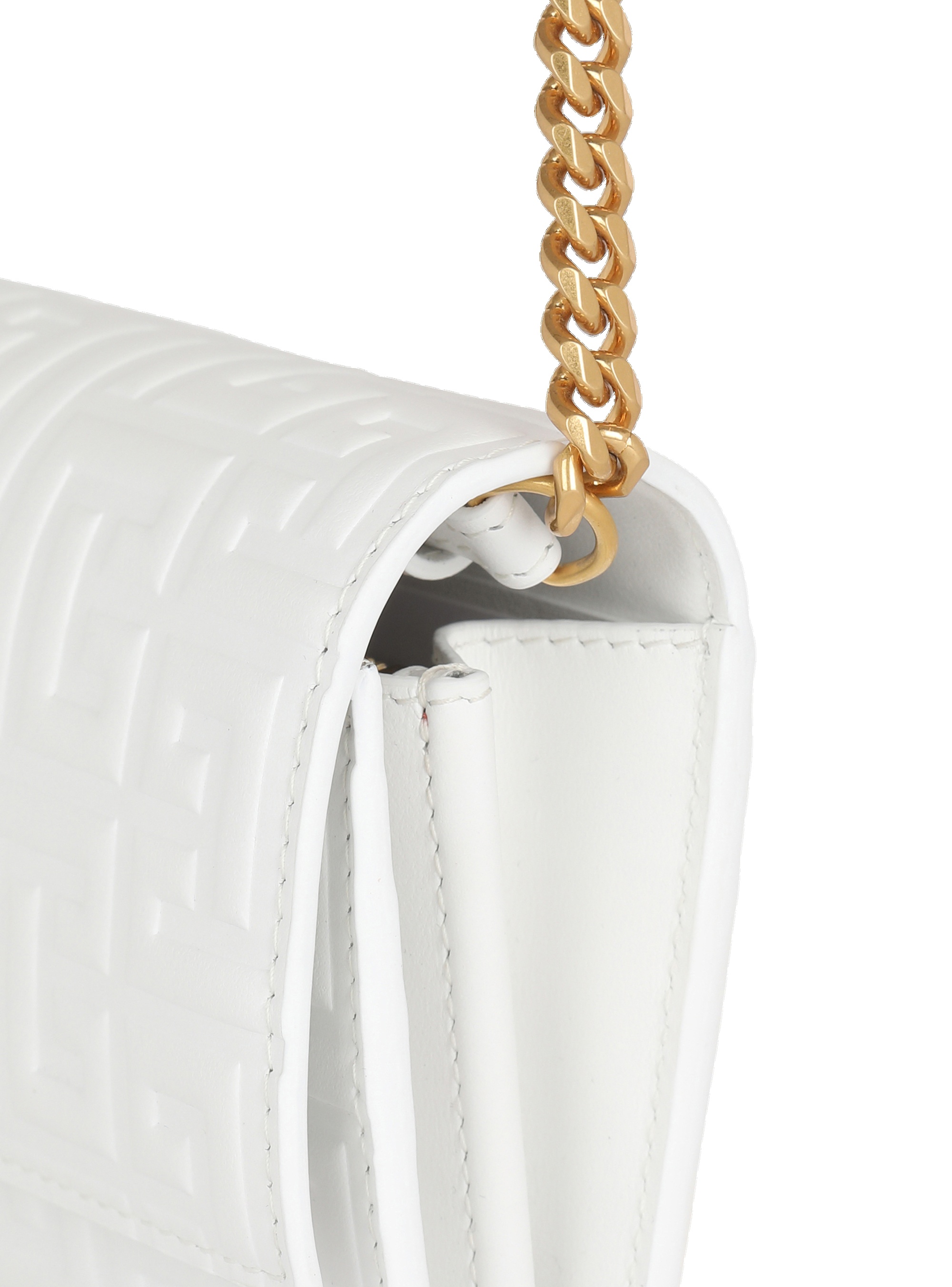 Debossed leather chain 1945 wallet with Balmain monogram - 4
