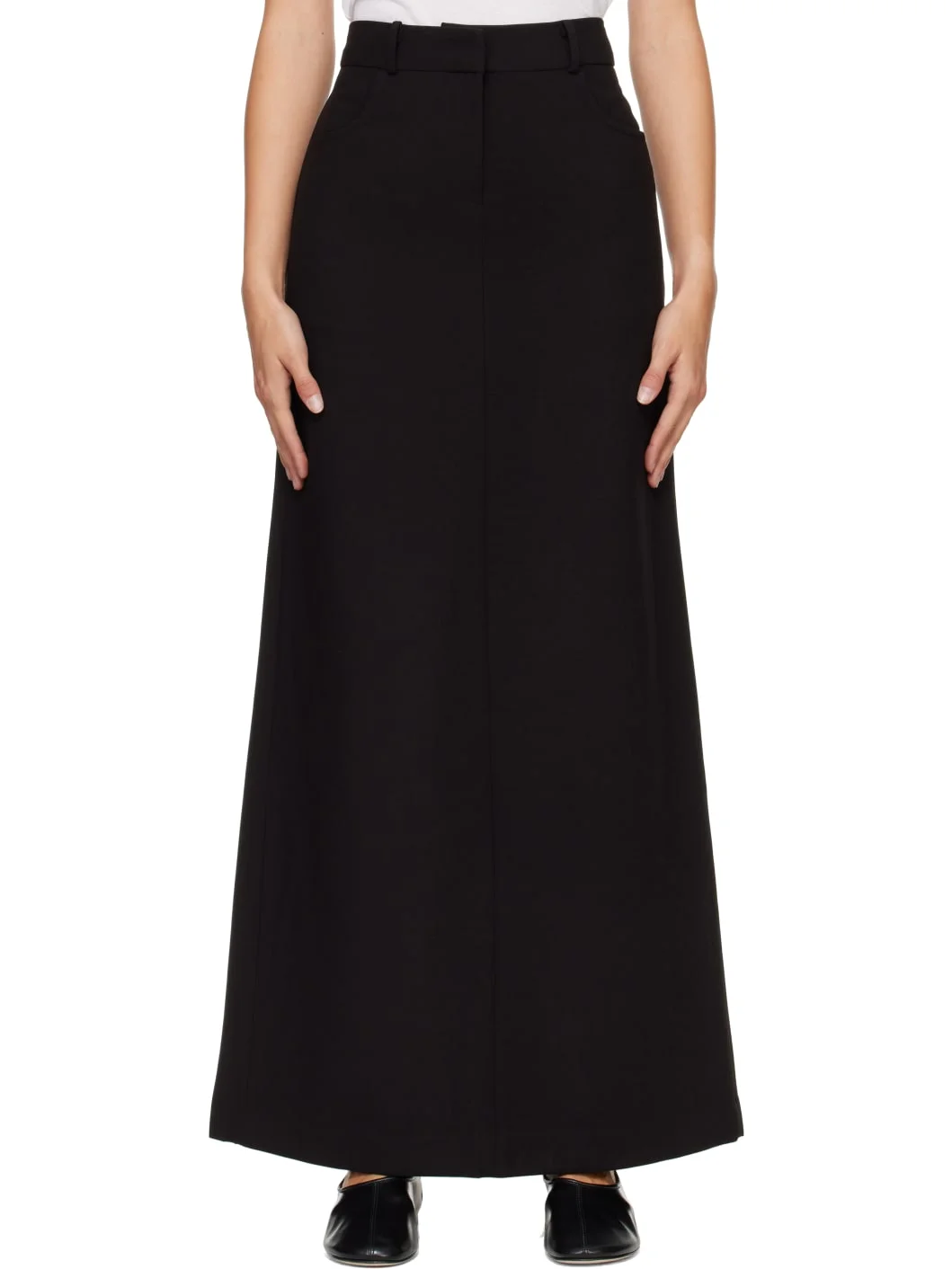 Black Malvo Pencil Maxi Skirt - 1