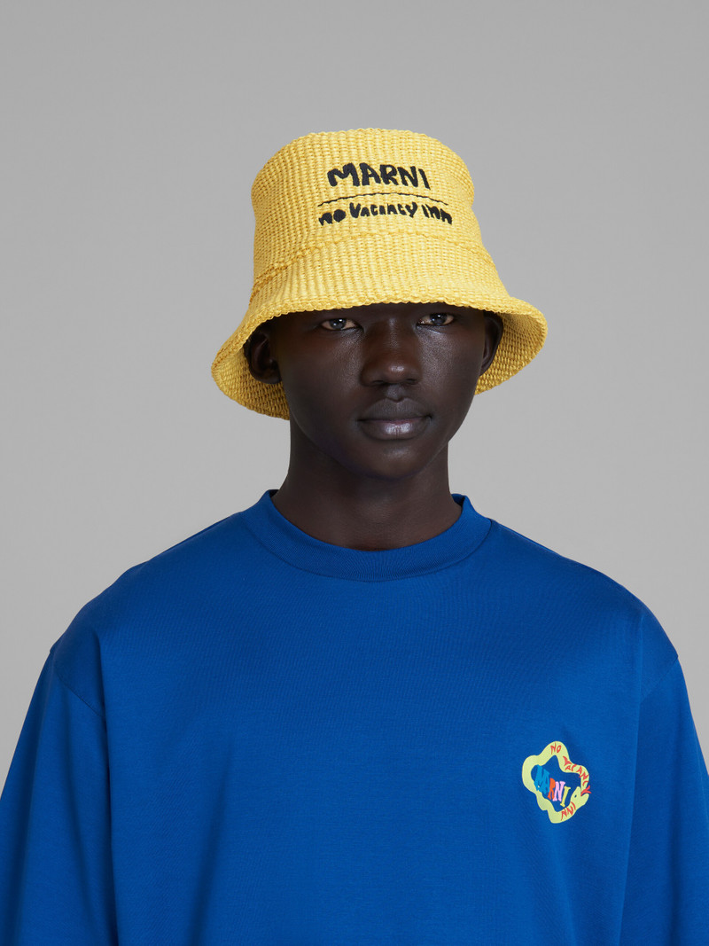 Marni MARNI X NO VACANCY INN - YELLOW HAT IN RAFFIA FABRIC outlook