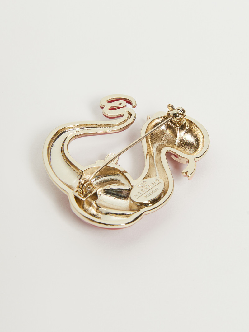 CARELLA Metal brooch with rhinestones 3