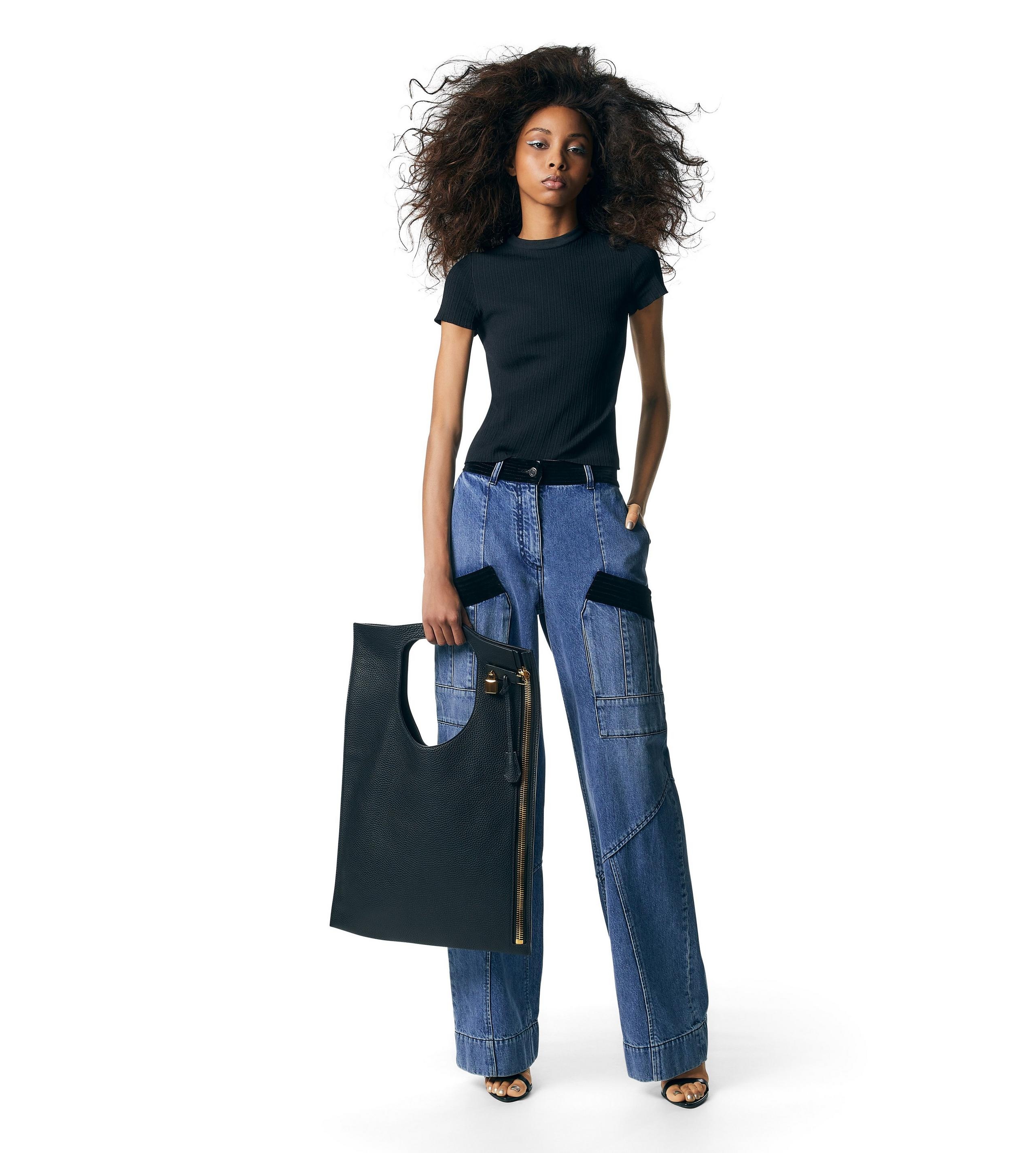 GRAIN LEATHER FLAT ALIX BAG - 5