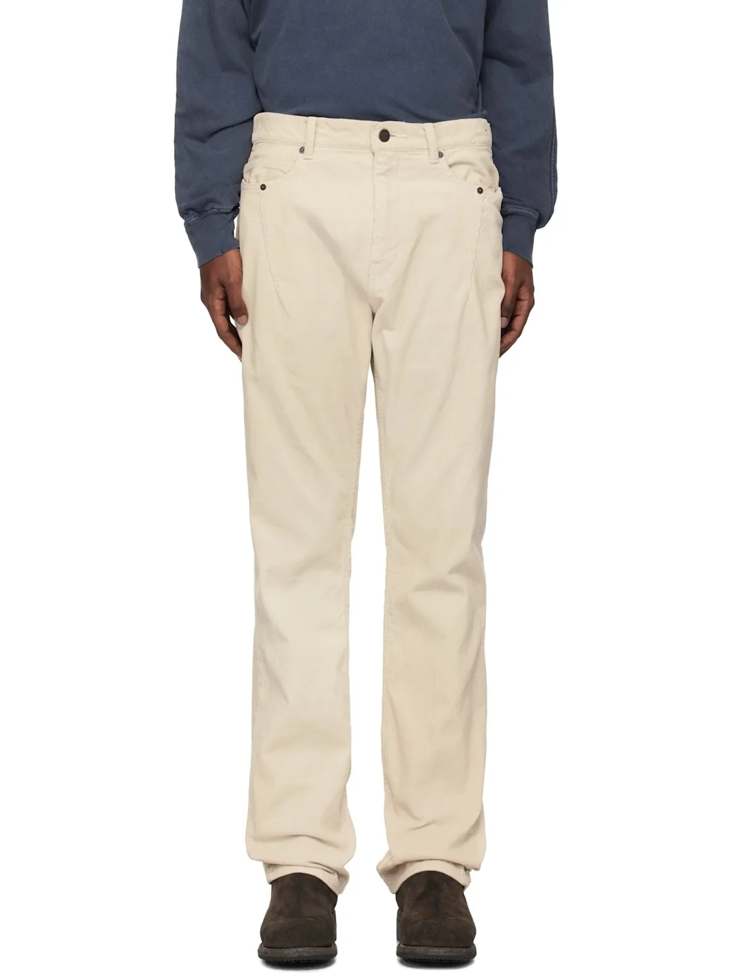 Off-White Corduroy Trousers - 1
