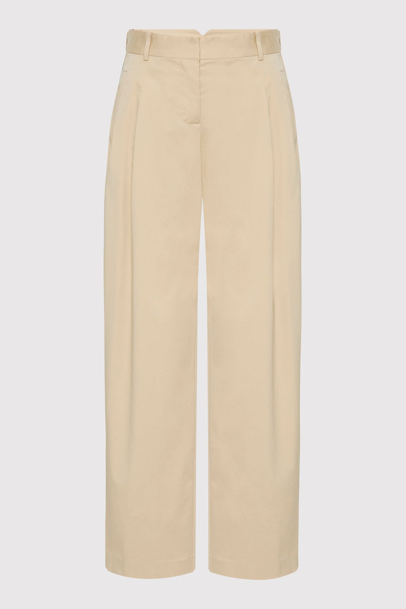 Cotton Barrel Leg Pants - Champagne 1