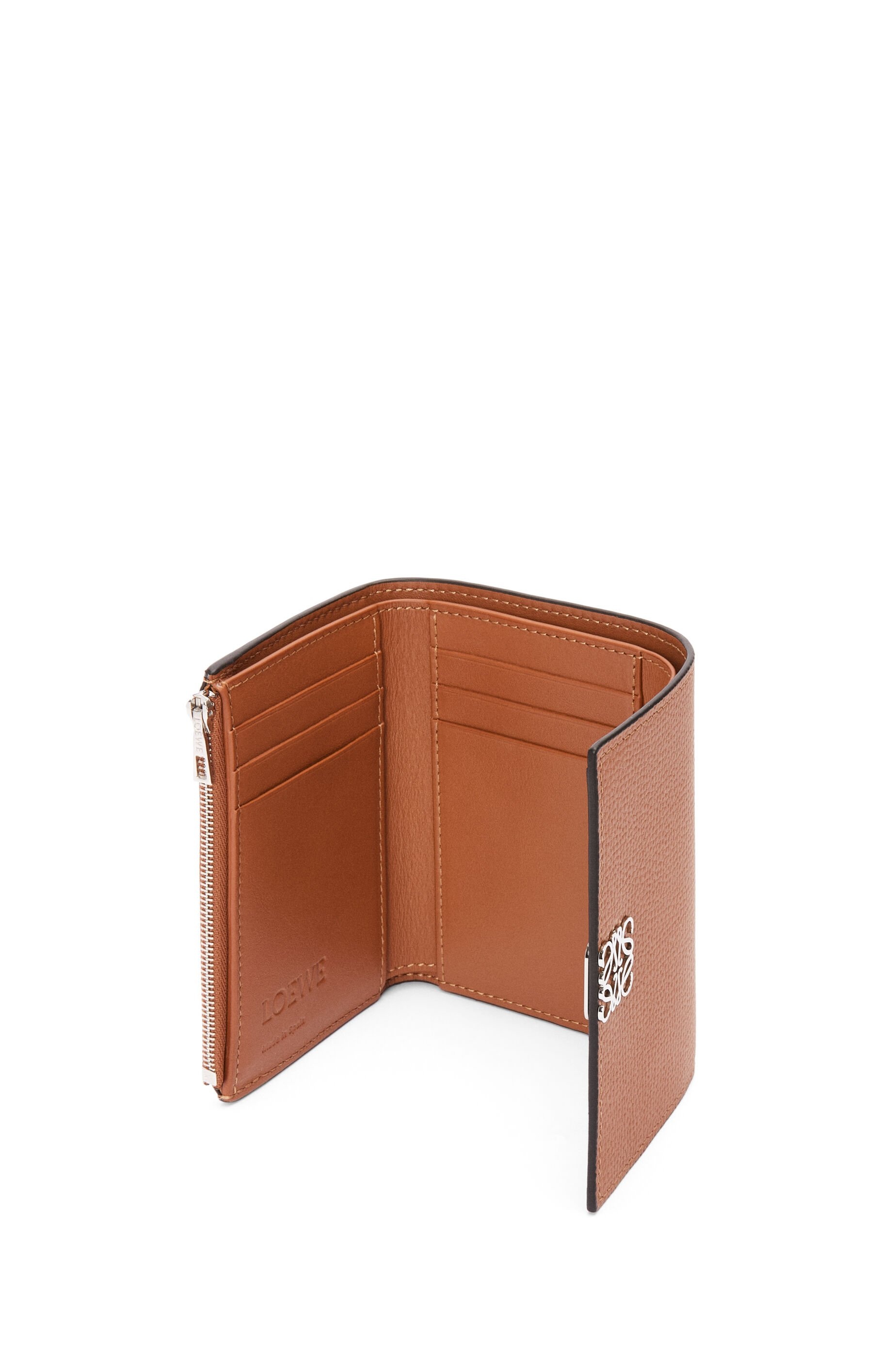 Anagram small vertical wallet in pebble grained calfskin - 3
