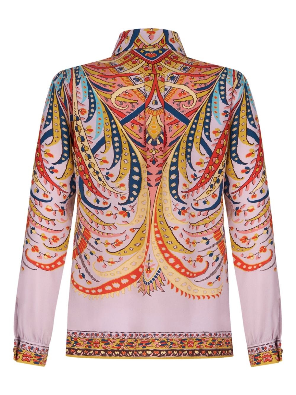 paisley-print crepe de chine shirt - 6