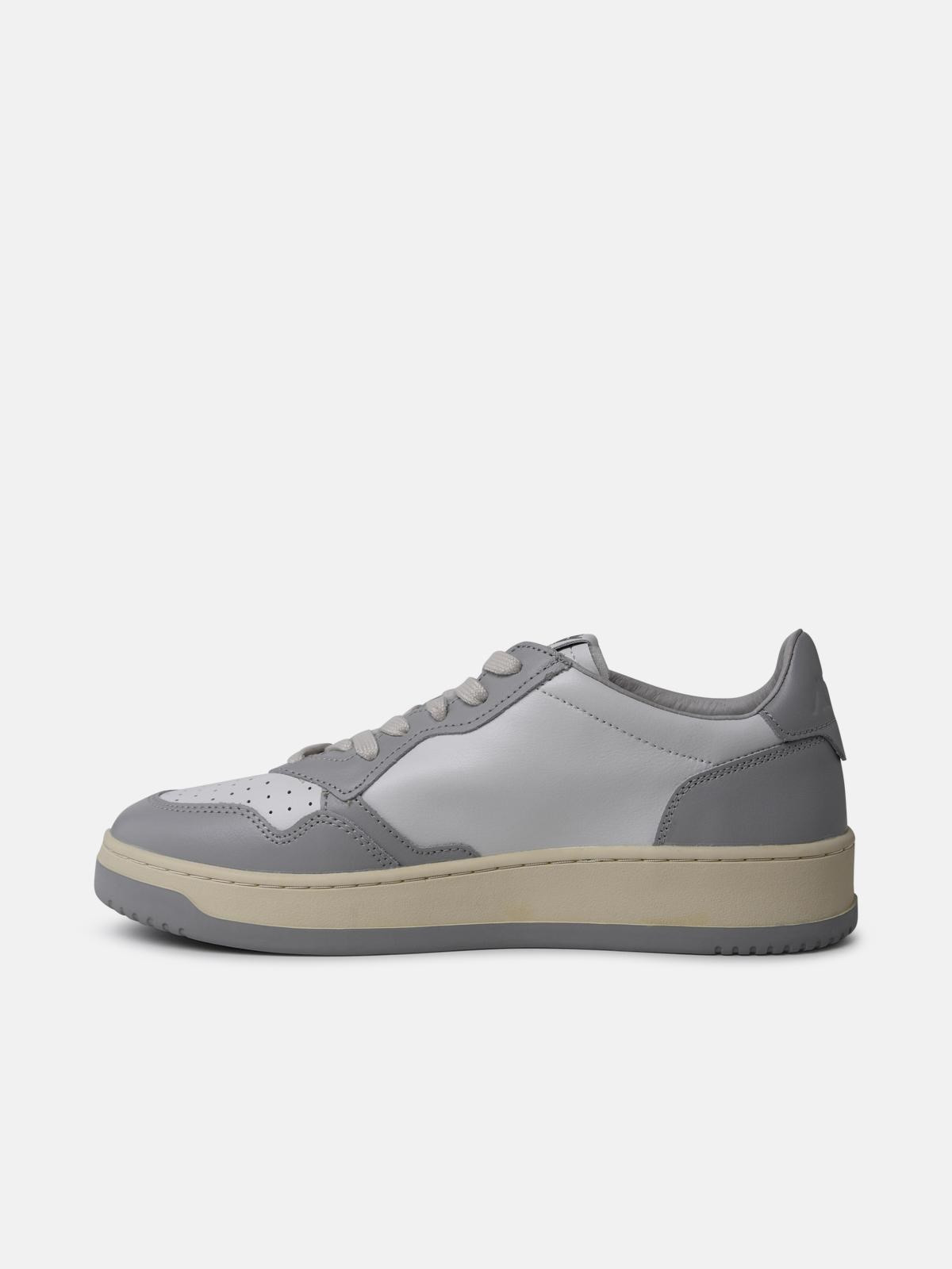 'MEDALIST' TWO-TONE LEATHER SNEAKERS - 3