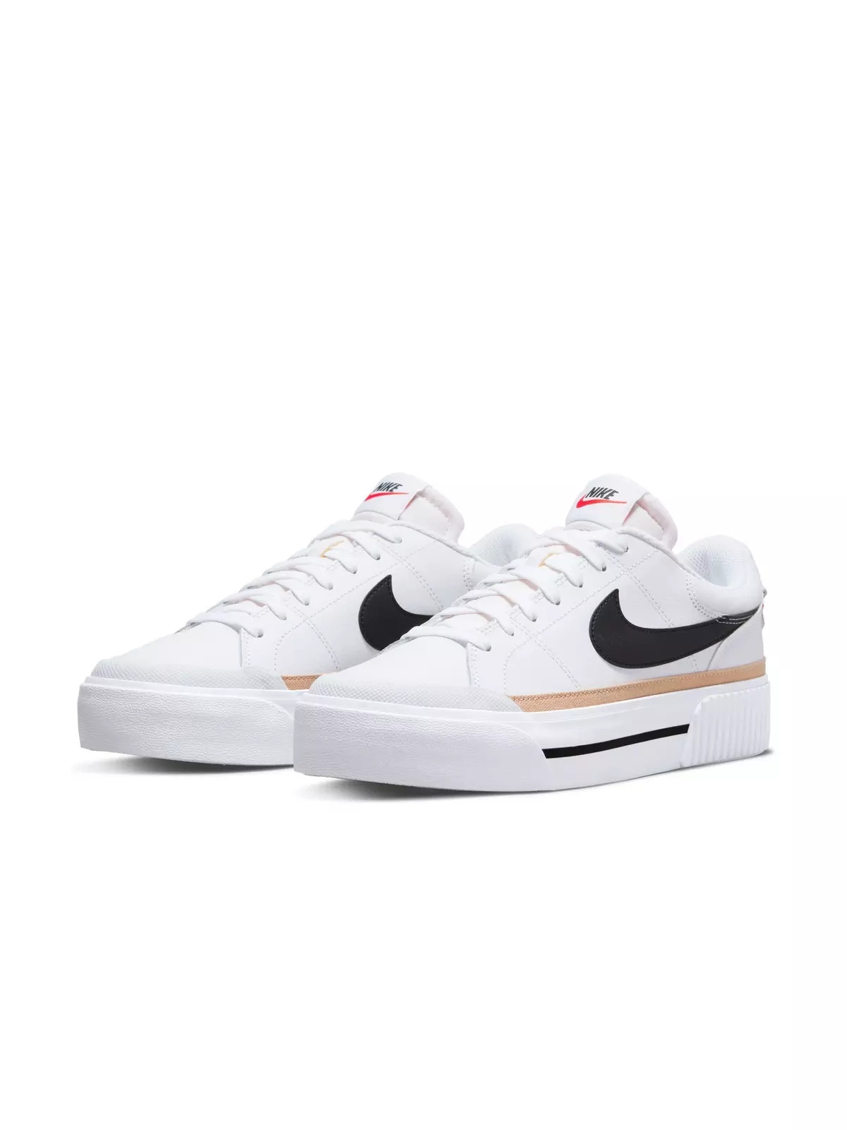 Court Legacy Lift "White/Black/Hemp/Team Orange" Women's Shoe - 6