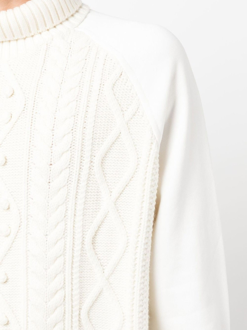 embroidered-logo sleeve knit jumper 5