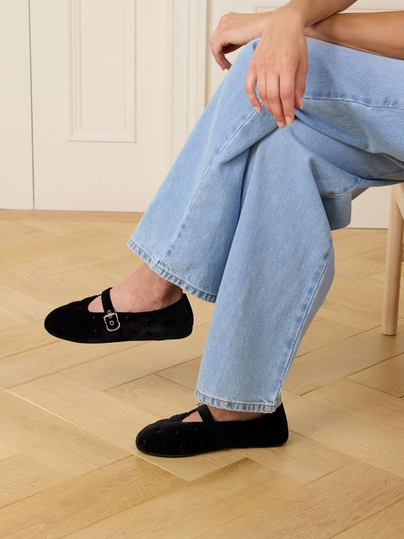 Alaïa Ballerina velvet ballet flats outlook