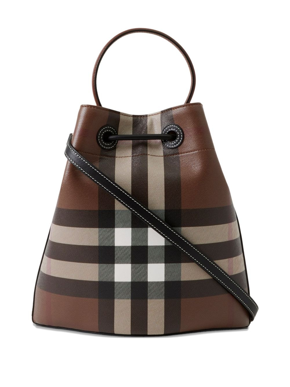 small checked bucket bag - 5