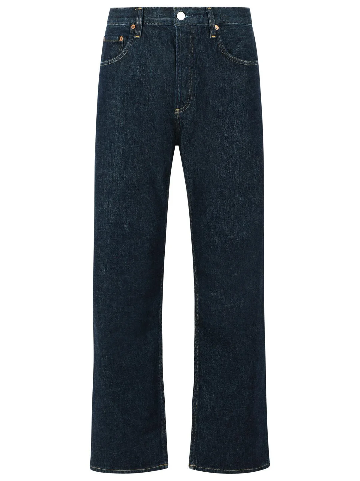 Agolde 'MAGNUS Mid Rise Bow Legs' 'RINSE' Cotton Jeans - 1