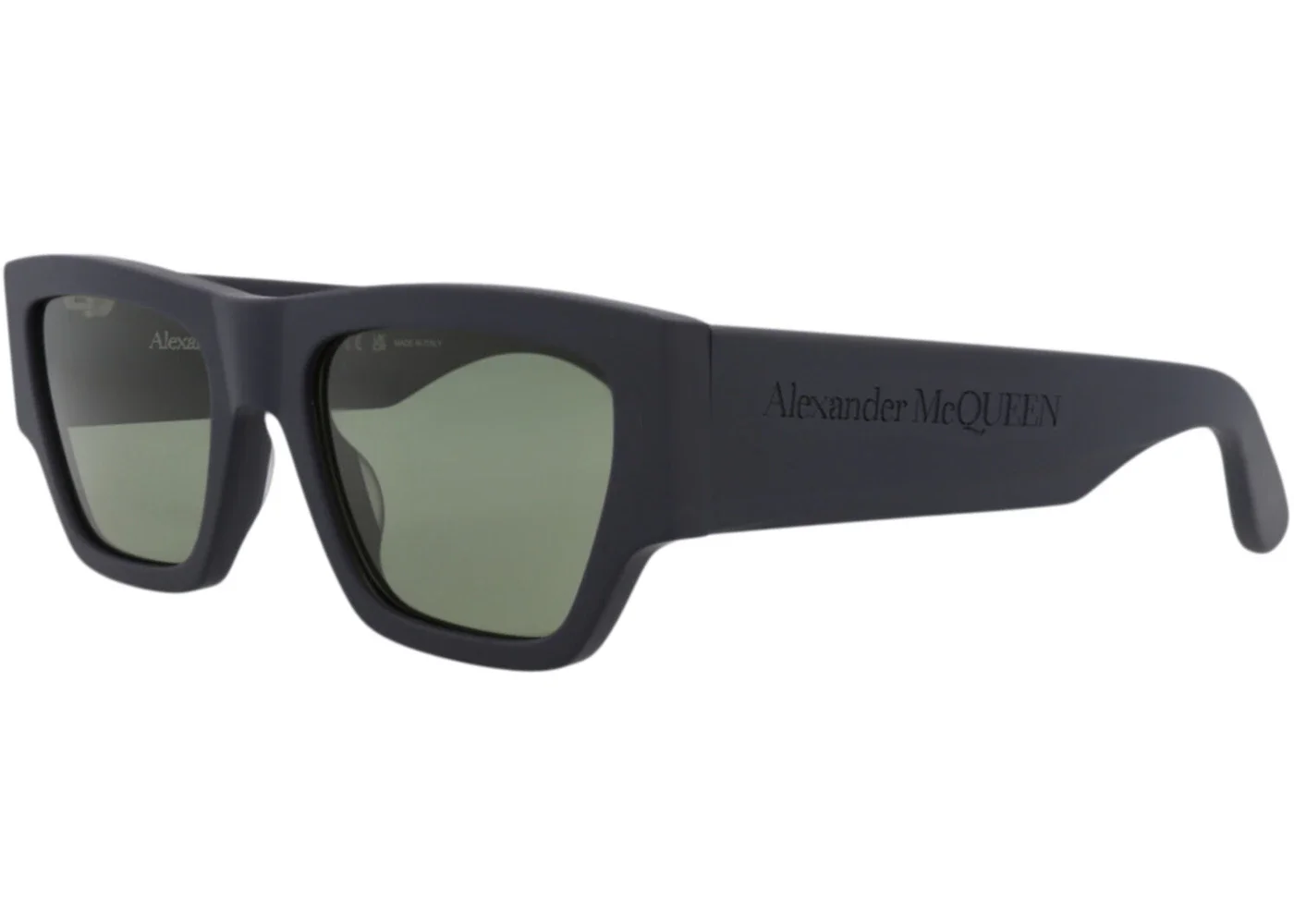 Alexander McQueen Square Rectangle Sunglasses Blue Blue Green (AM0393S-30014334-005) - 1