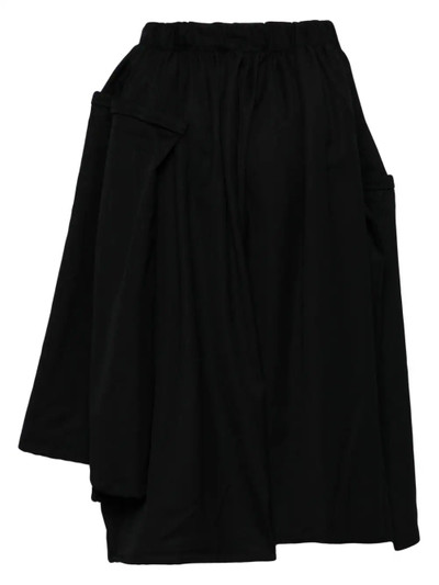 Comme Des Garçons Draped Wool Midi Skirt outlook