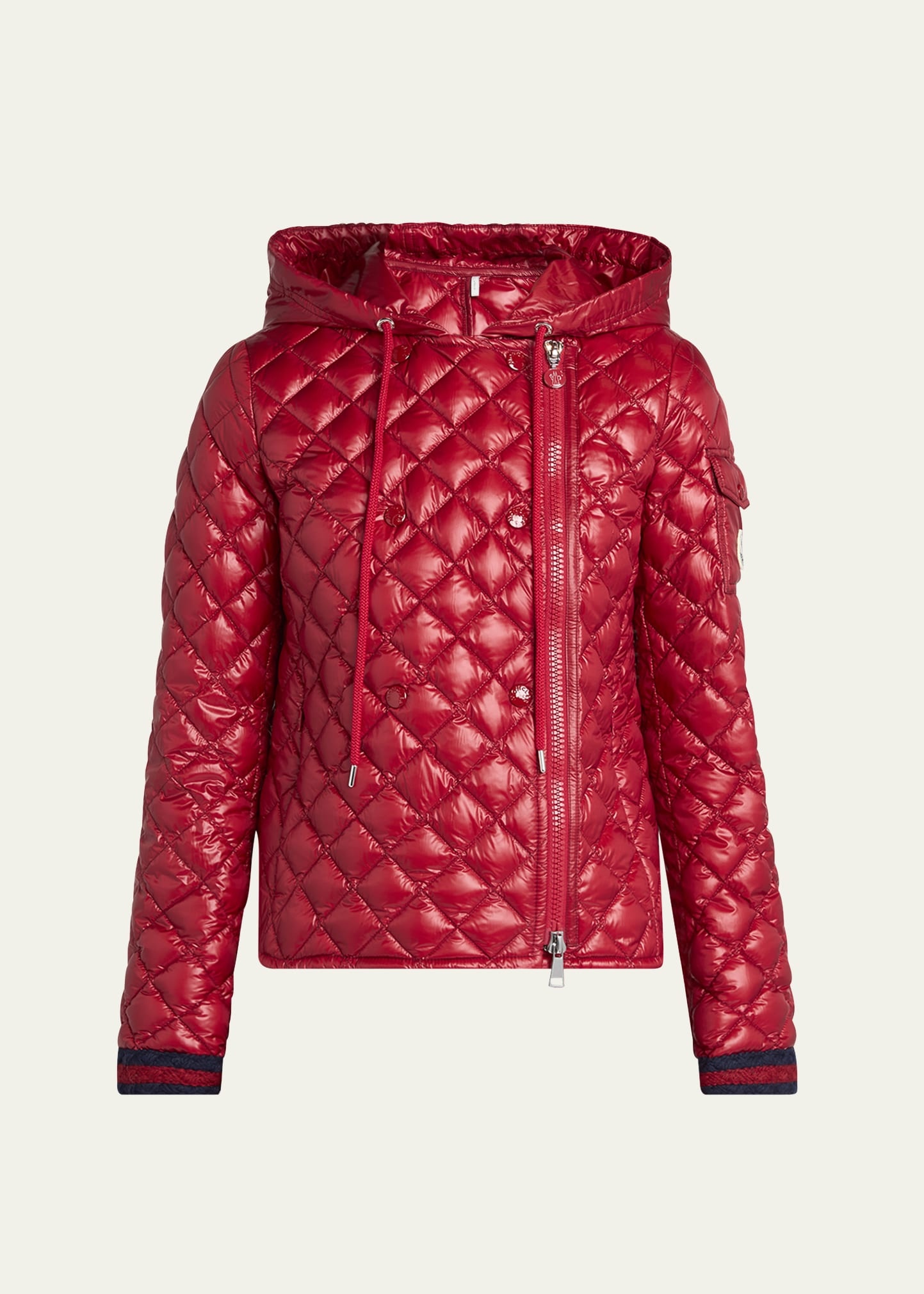 Corbelin Hooded Down Moto Jacket - 1