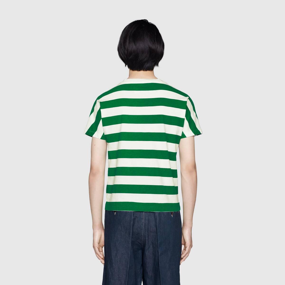 Striped T-shirt with piglet patch - 4