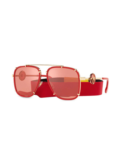 VERSACE aviator-frame metal sunglasses outlook