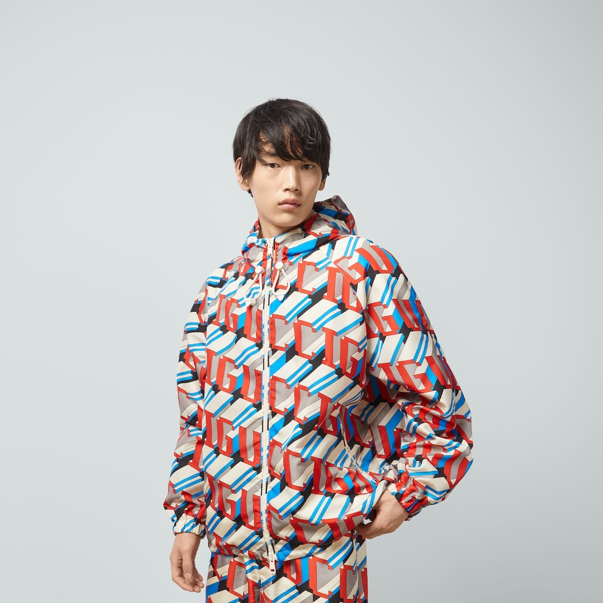 Gucci pixel print nylon jacket - 5