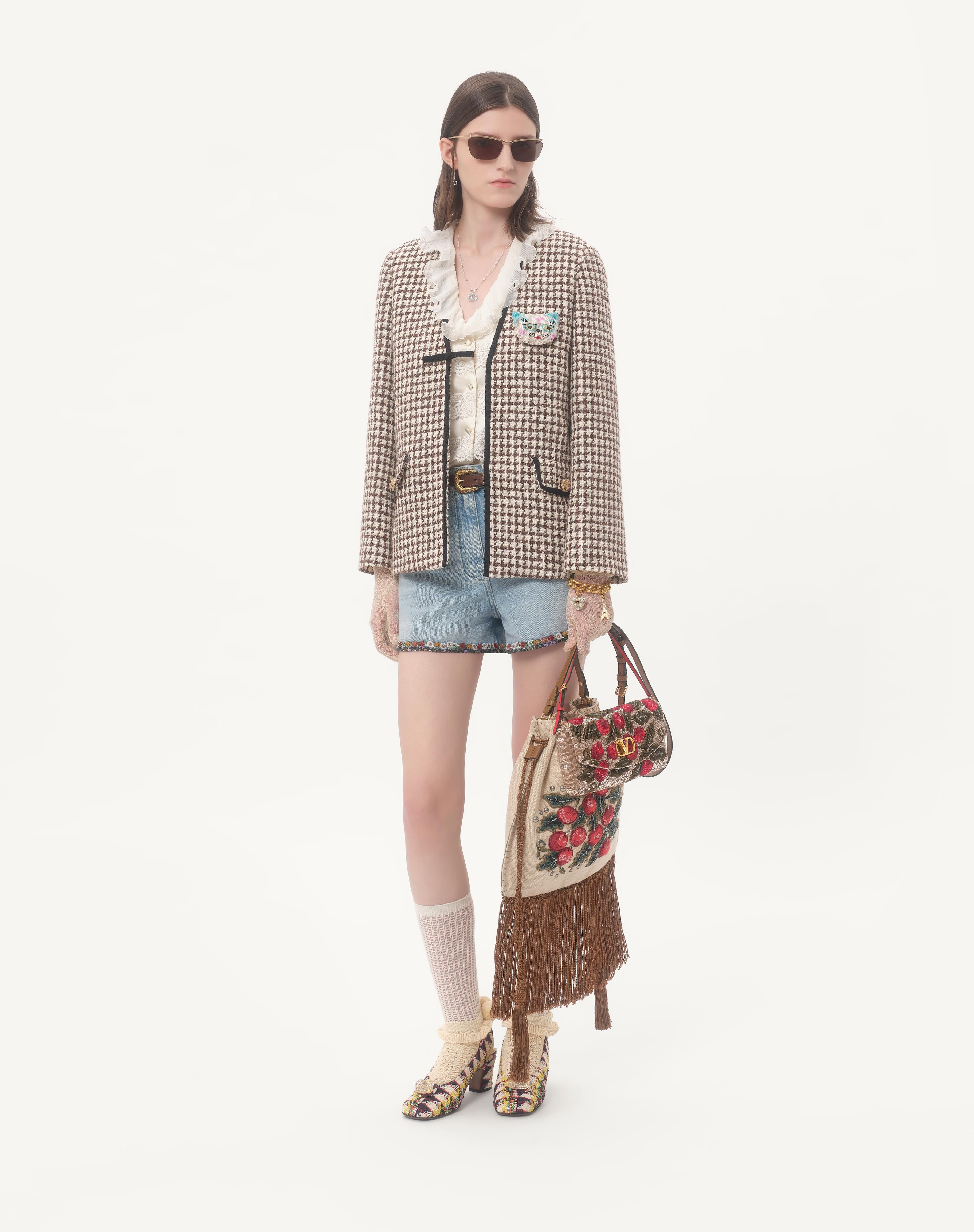 EMBROIDERED DENIM SHORTS - 2