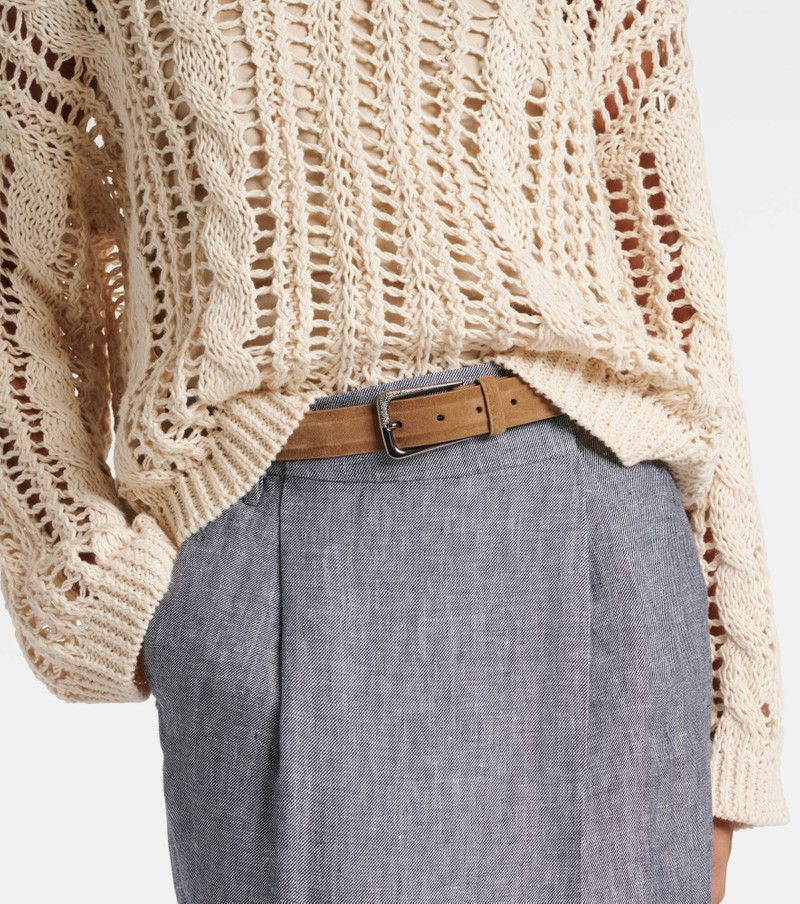 Brunello Cucinelli Suede belt outlook