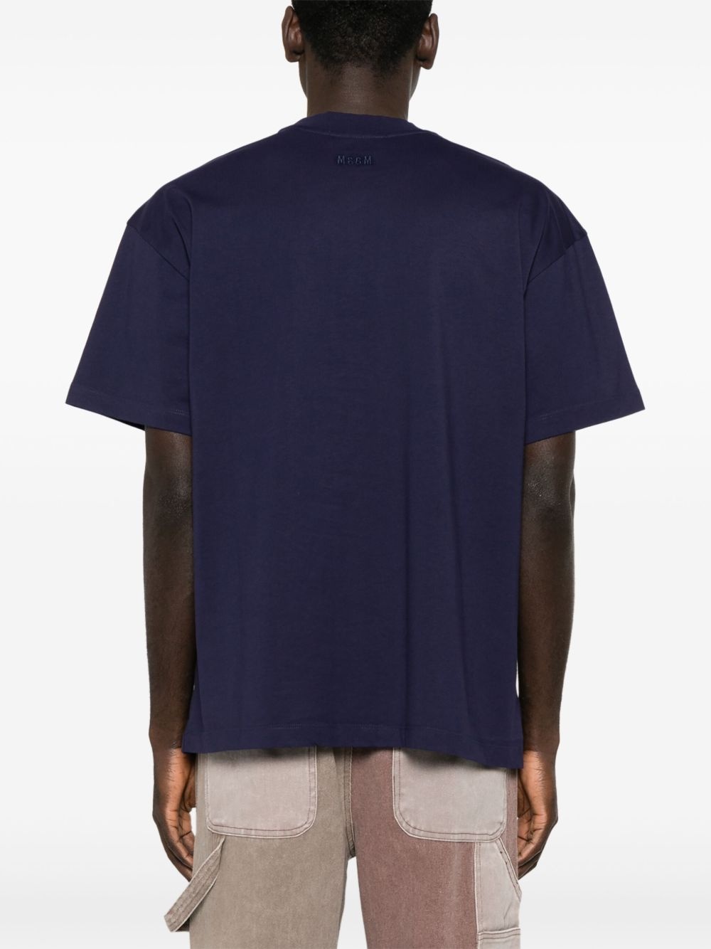 logo-embroidered jersey T-shirt - 3