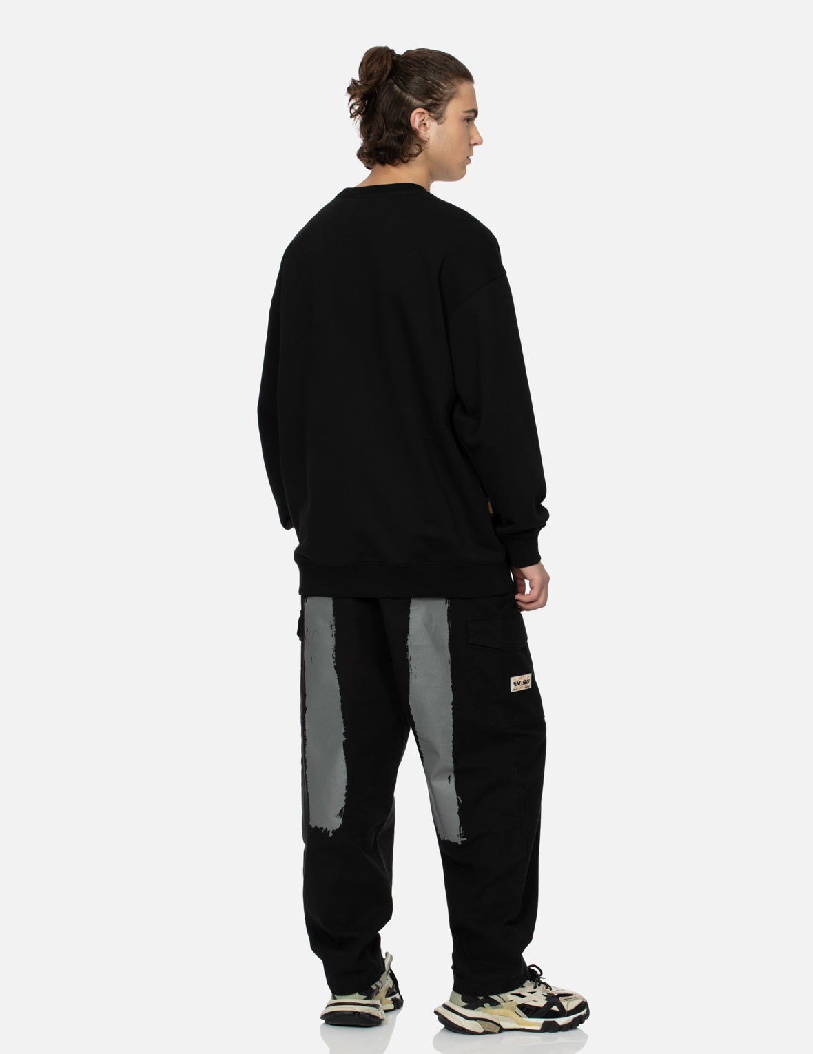 MULTI-POCKETS WITH SEAGULL PRINT LOOSE FIT SWEATSHIRT - 4