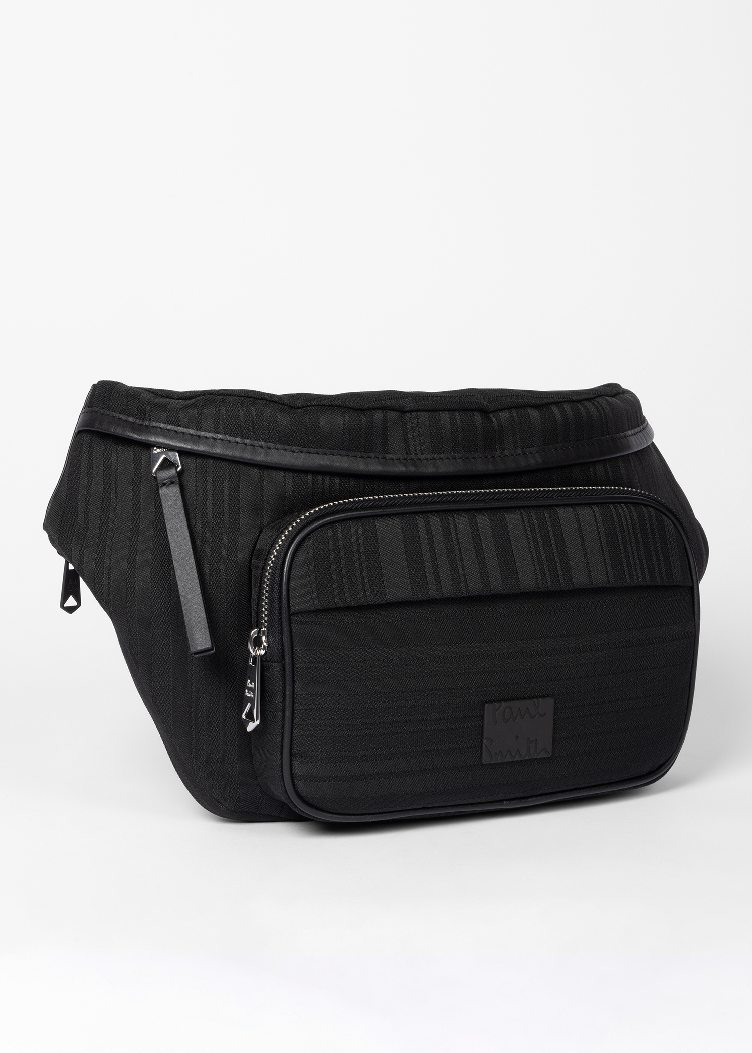 Black Shadow Stripe Bum Bag - 3