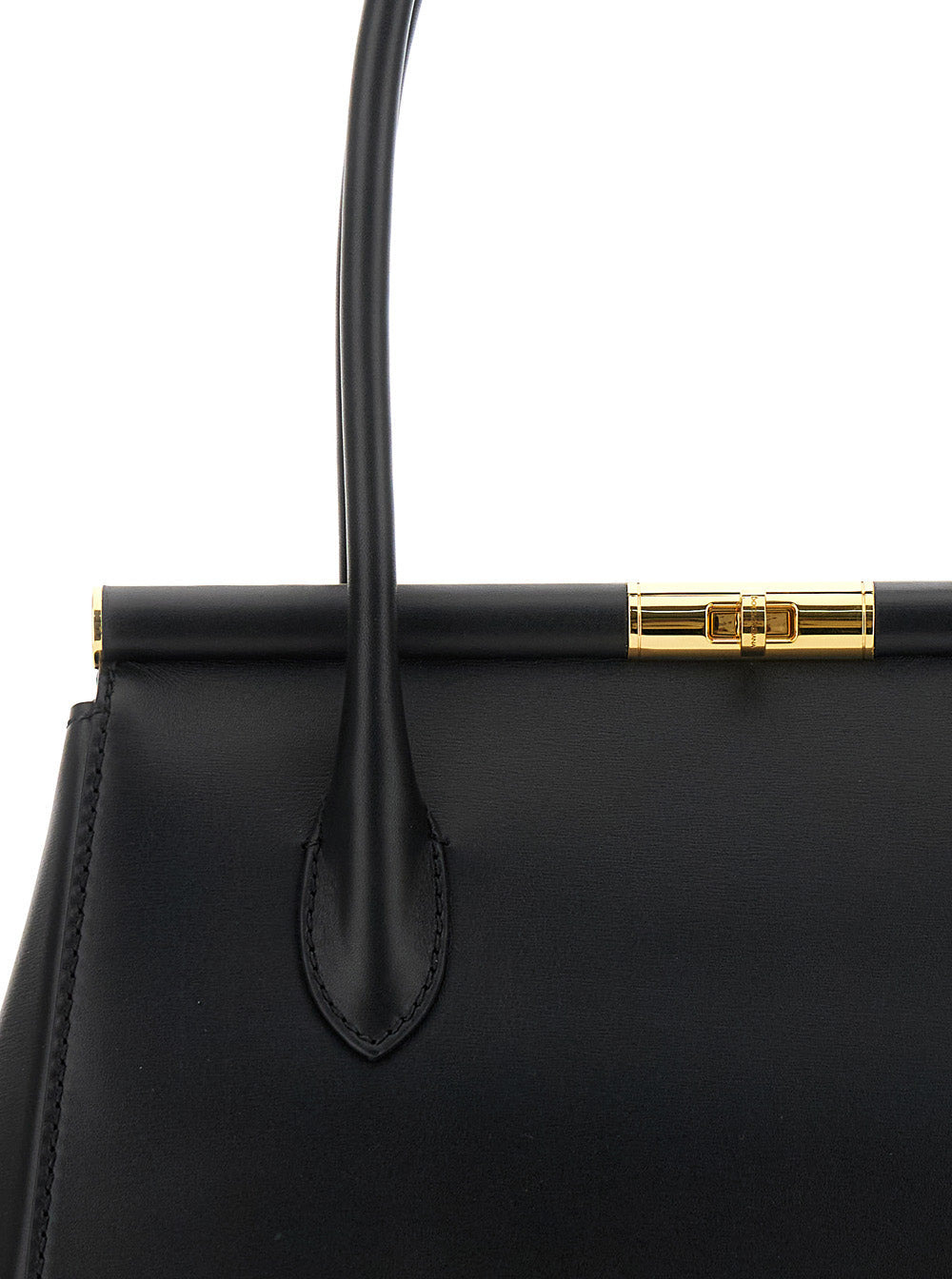 Dolce & Gabbana Women 'Marlene Medium' Black Handbag With With Logo Embossed On The Back In Leather  - 5