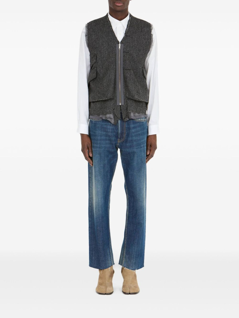 Maison Margiela frayed pocket waistcoat outlook