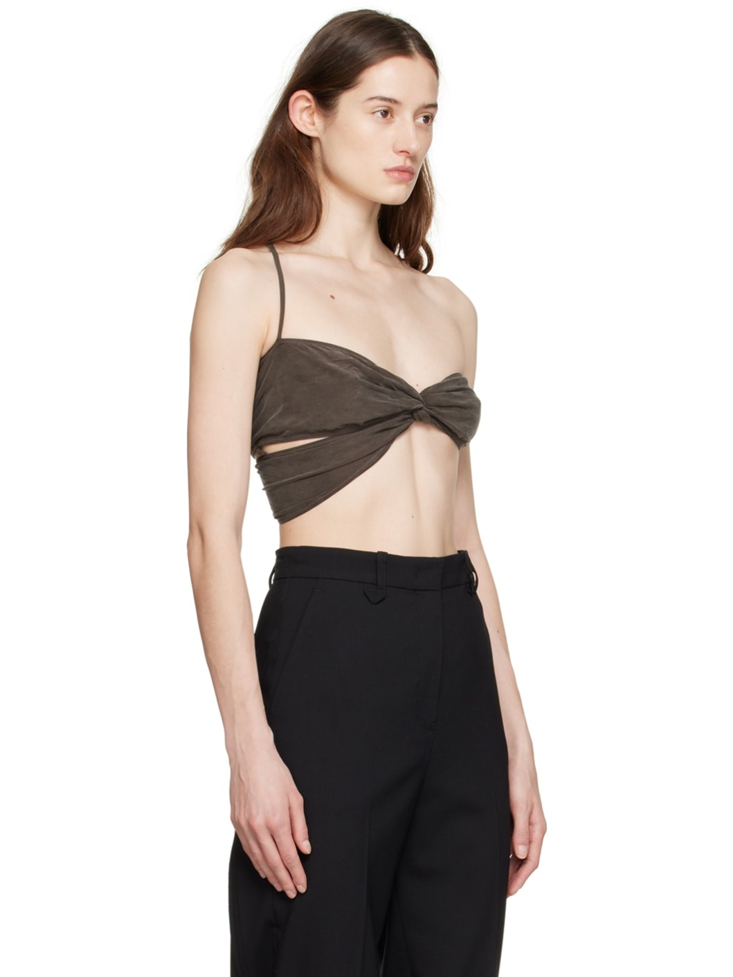 Brown Le Raphia 'Le Bandeau Espelho' Camisole - 2