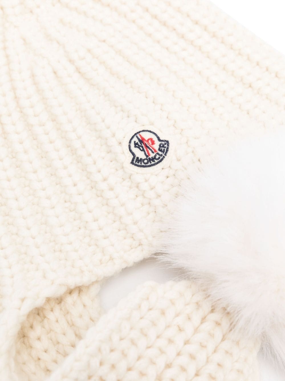 logo-patch pompom-detail beanie - 2