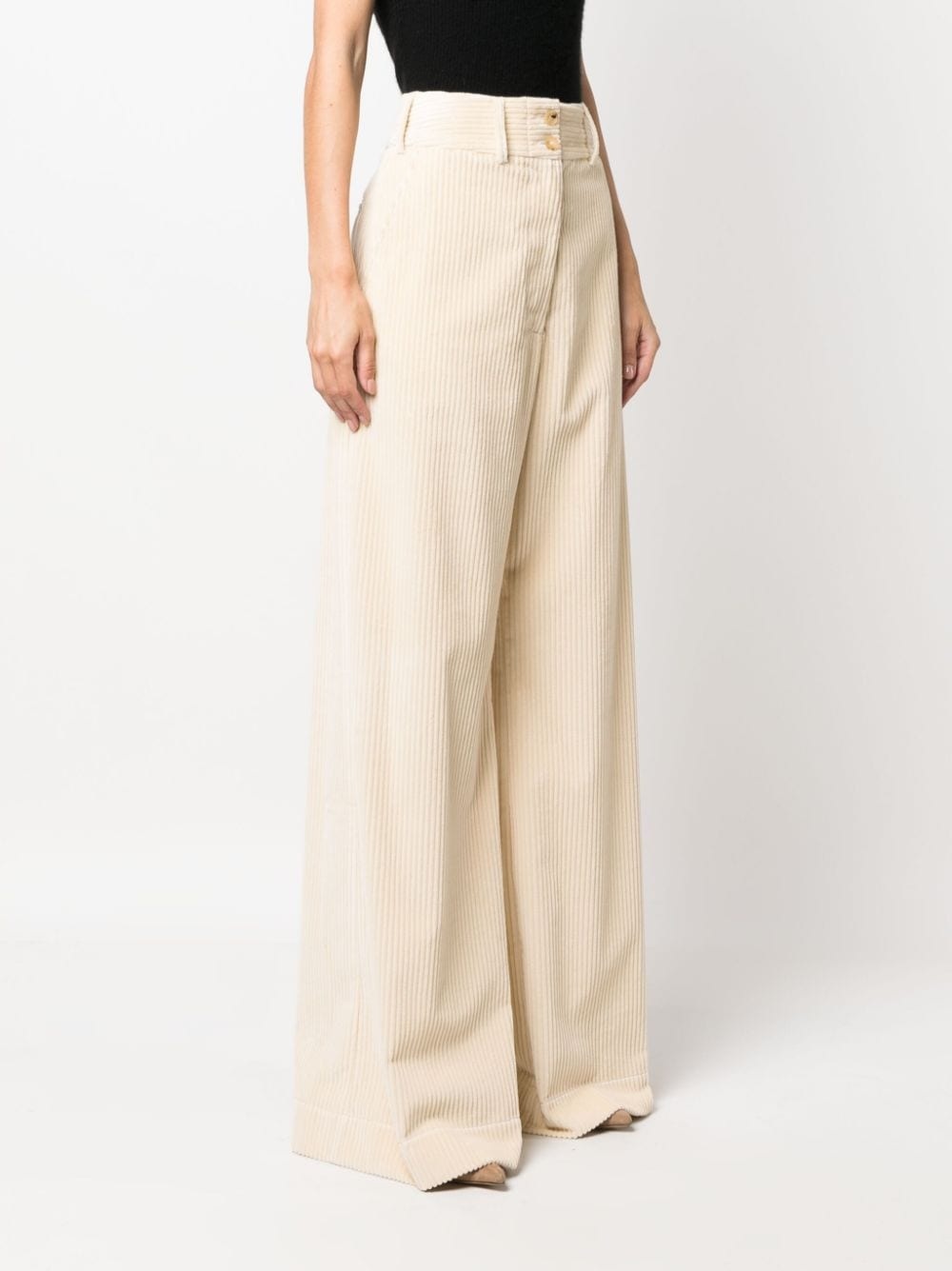 corduroy wide-leg trousers - 3