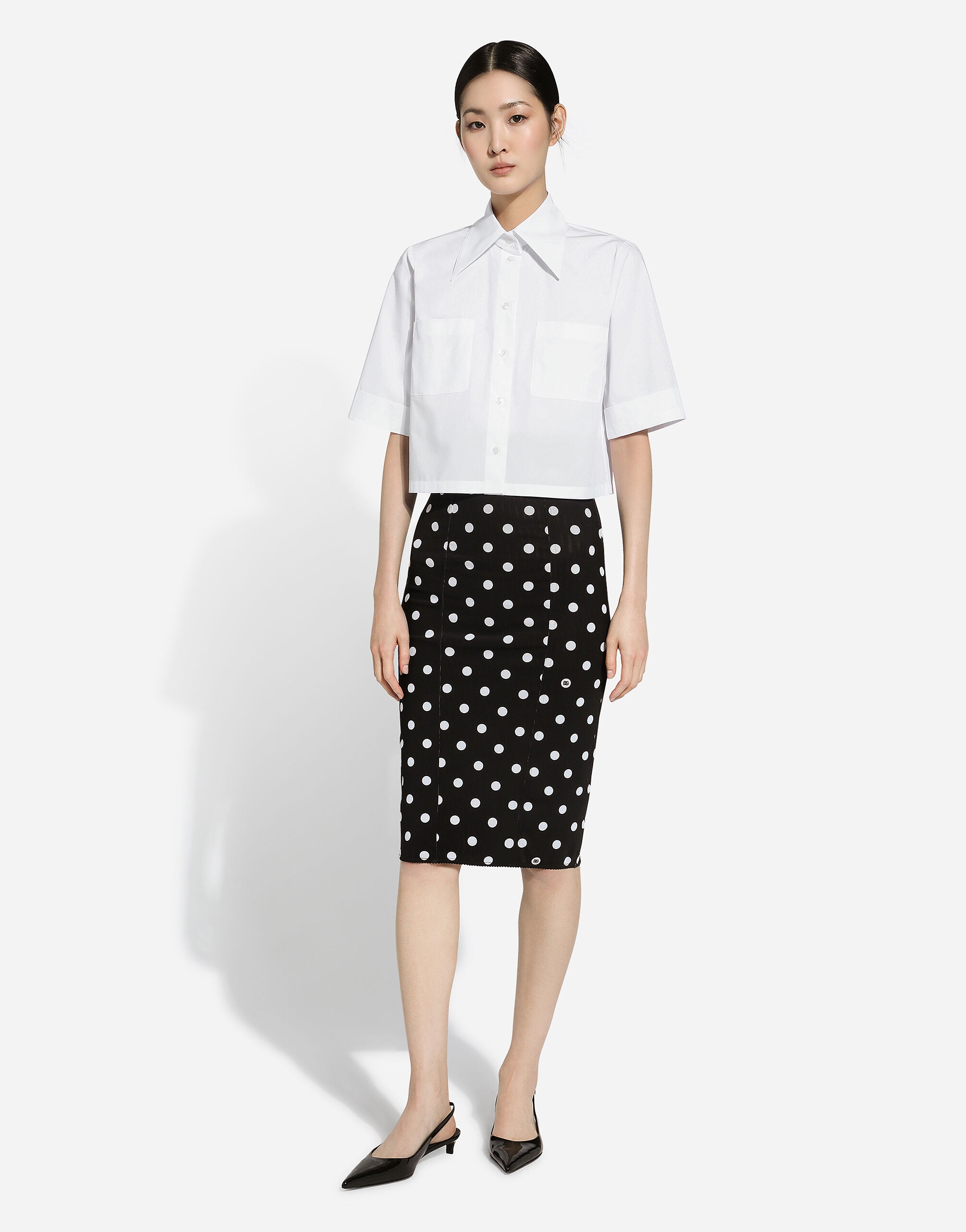 Cropped cotton shirt - 2