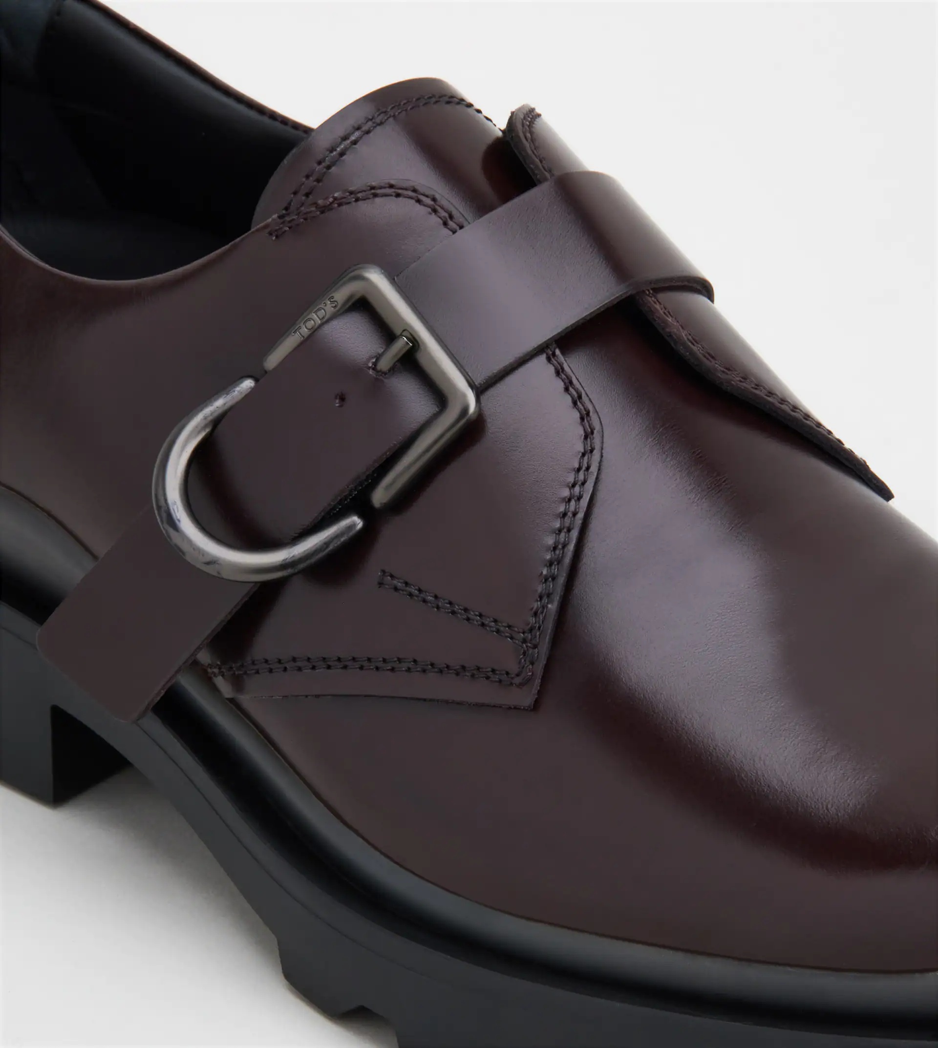 MONKSTRAPS IN LEATHER - BURGUNDY - 7