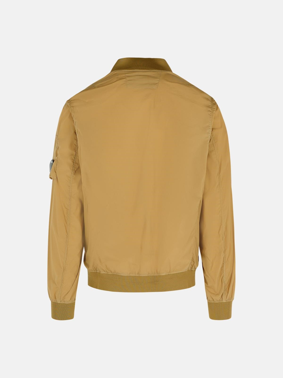 BROWN POLYAMIDE BOMBER JACKET - 3