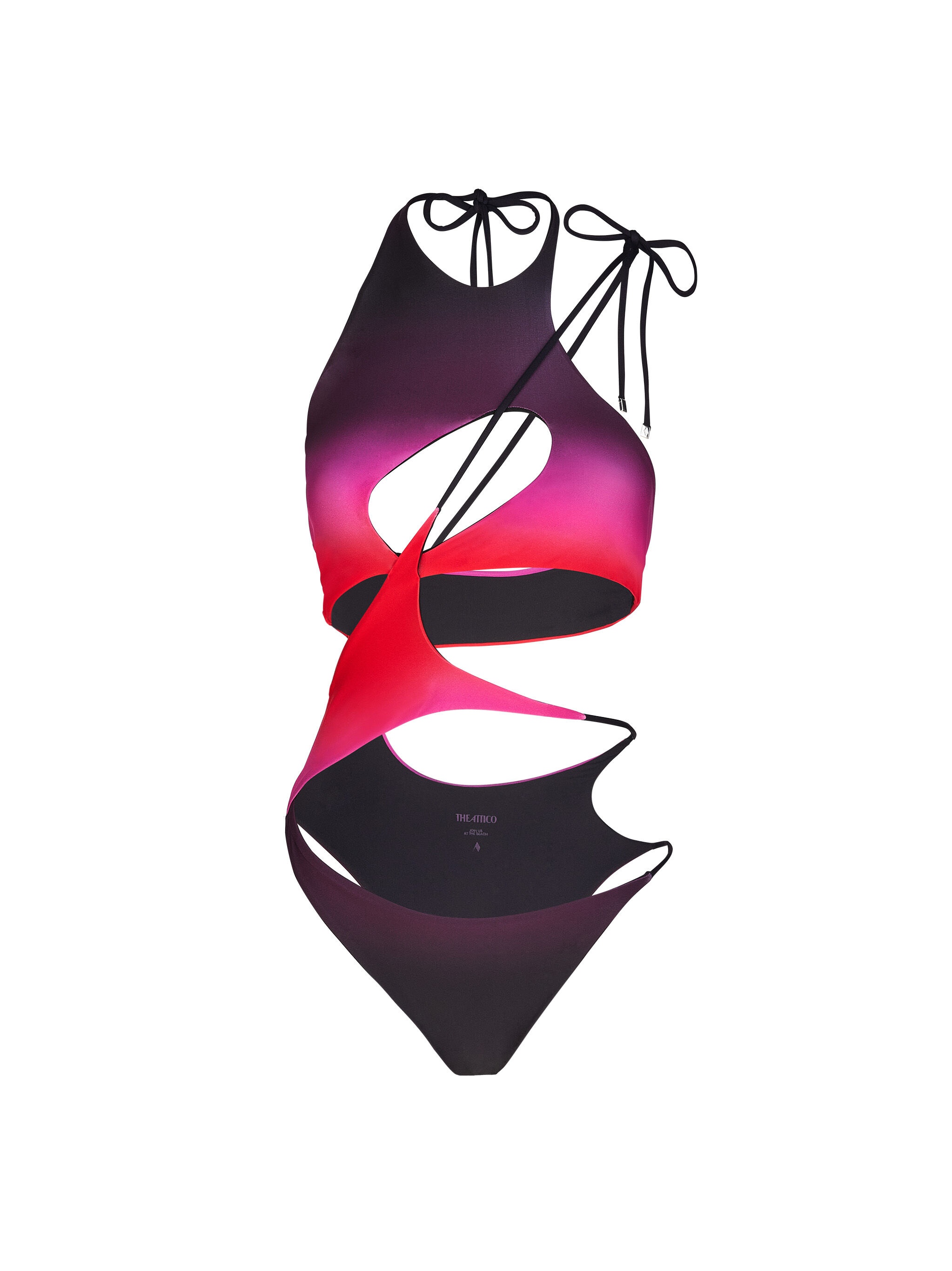 RED, BLACK AND FUCHSIA ONE PIECE - 1