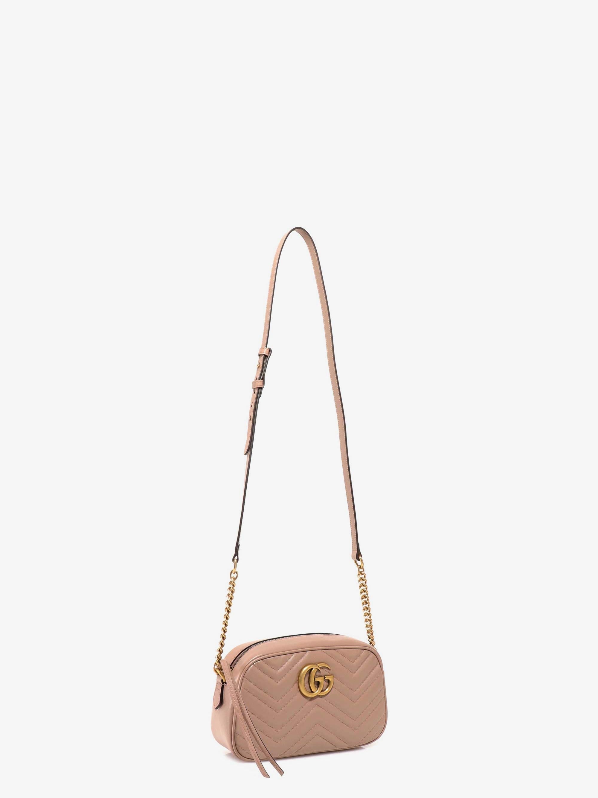 Gucci Woman Gg Marmont Woman Pink Shoulder Bags - 3