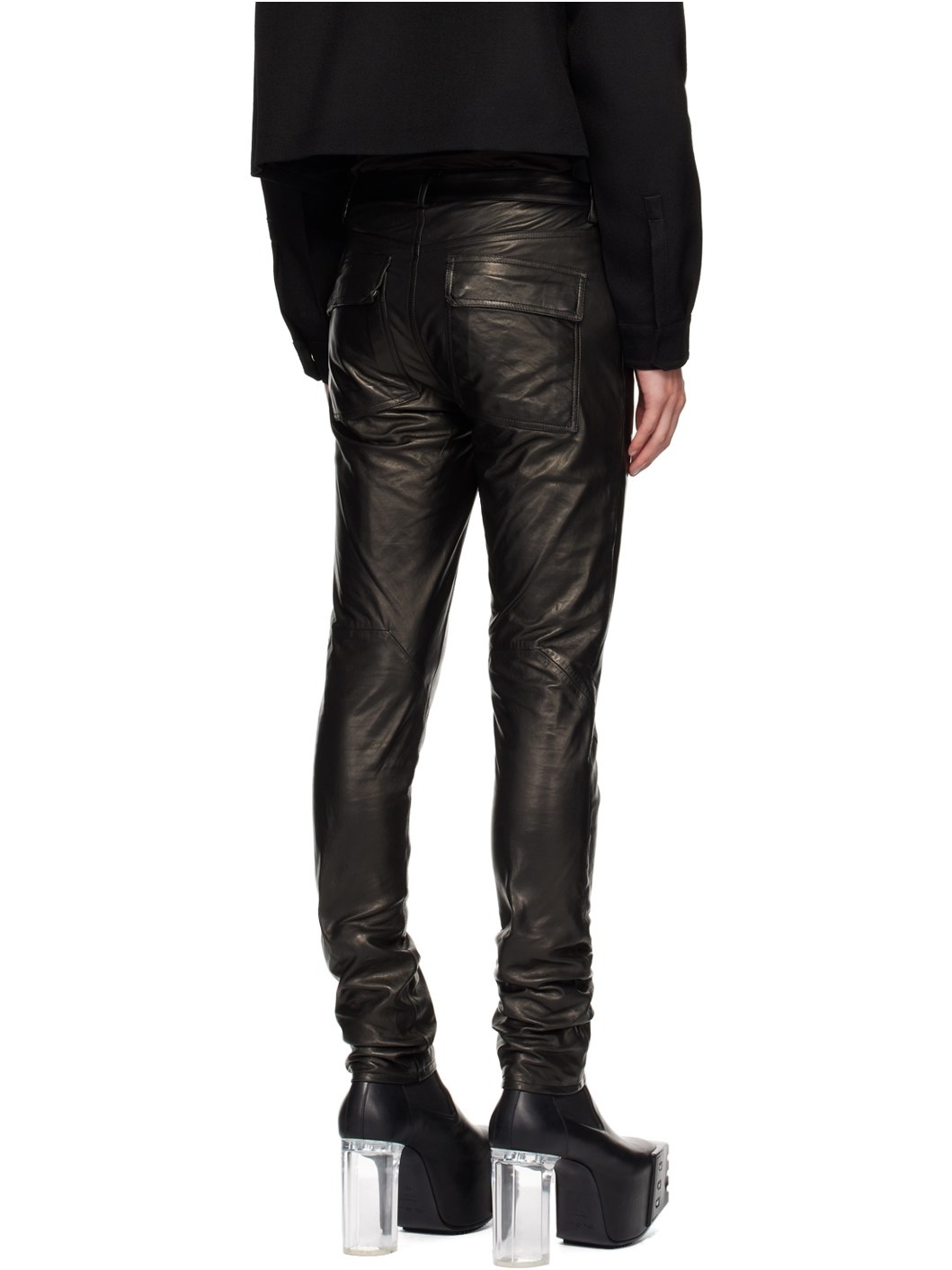 Black Porterville Tyrone Leather Pants - 3